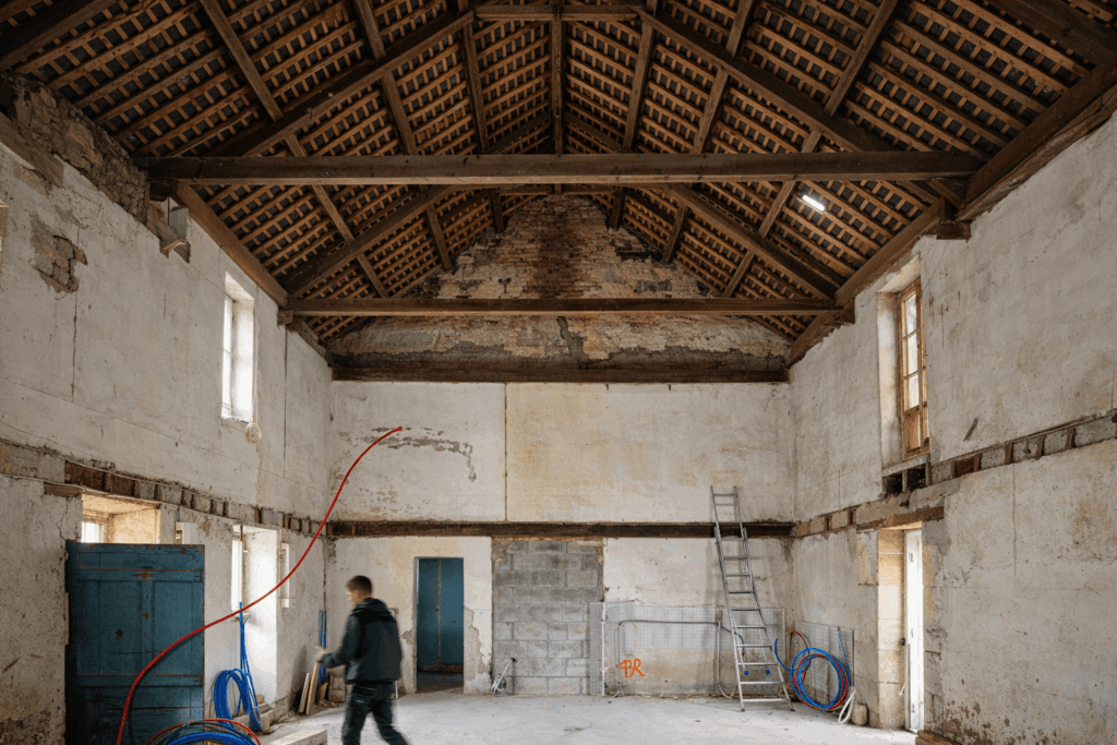 Transformation d'une vieille bâtisse en un loft